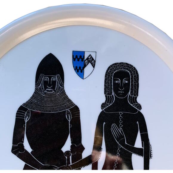 Rare Vintage Sir John/Lady Joan DE LA POLE Royal Family Melamine Serving Plate - Picture 4 of 8